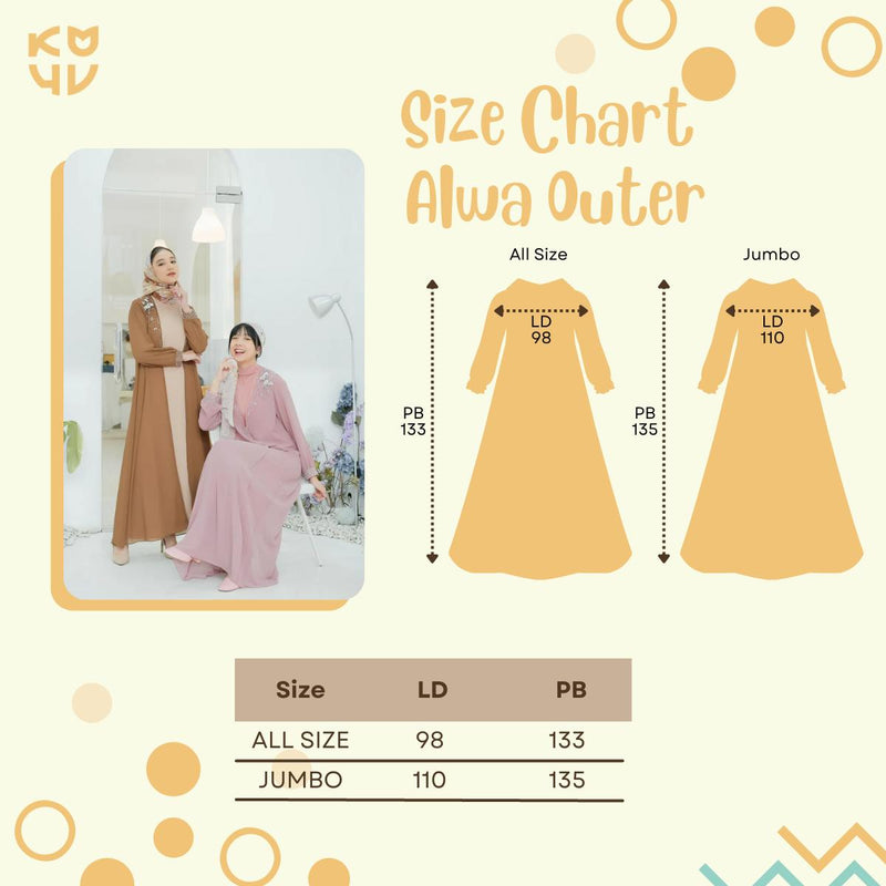 Koyu Hijab Outer Ceruty Premium Eid Series Alwa (Outer Only)