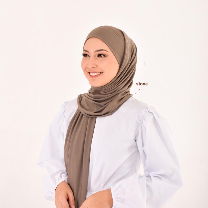 Koyu Hijab Pasmina instant Meli Premium