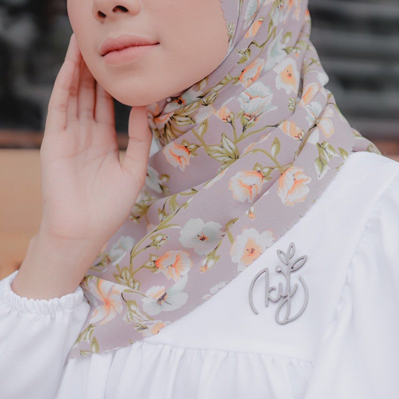 Koyu Hijab Pasmina Cila Flowers