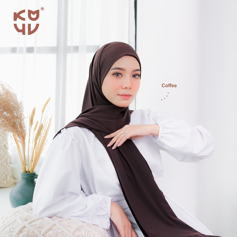 Koyu Hijab Pasmina Jersey Premium Instant Iner Set Praktis