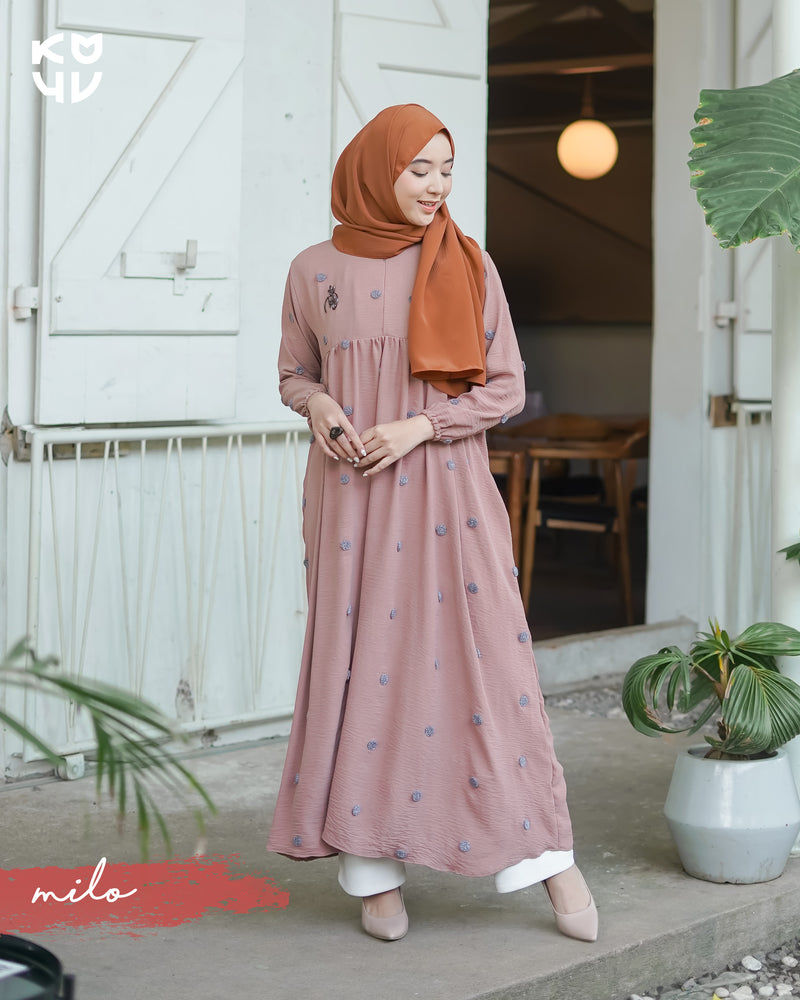 Koyu Hijab Dress Crinkle Polka Rachel
