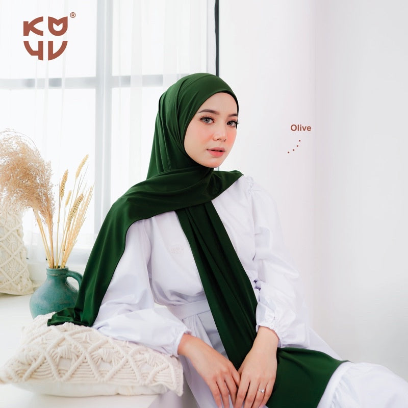 Koyu Hijab Pasmina Jersey Premium Instant Iner Set Praktis