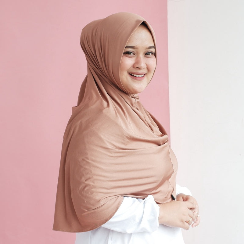 Koyu Hijab Bergo Jersey Premium Auliya Instan Panjang