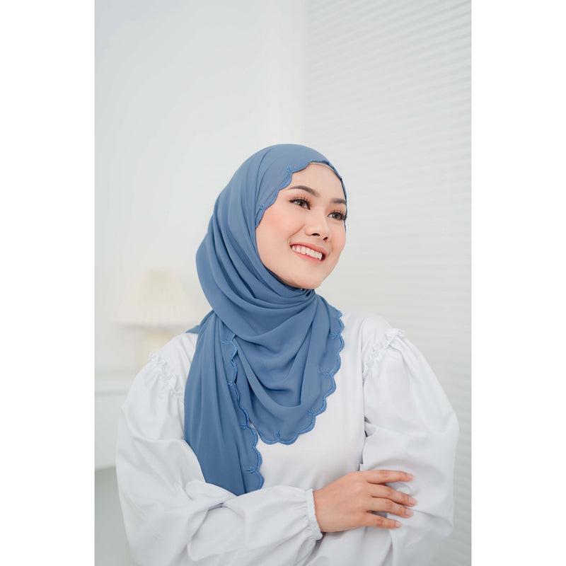 Koyu Hijab Pasmina Ceruti Embroidery Premium Pamela by Koyu