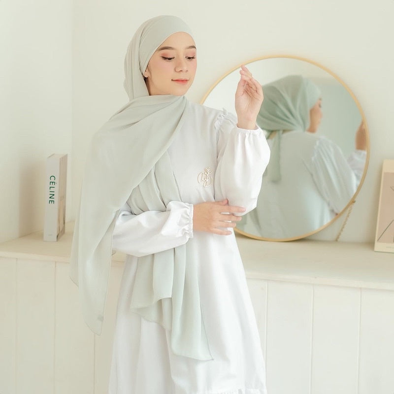 Koyu Hijab Pashmina Ceruti Tali Shafia Melayu
