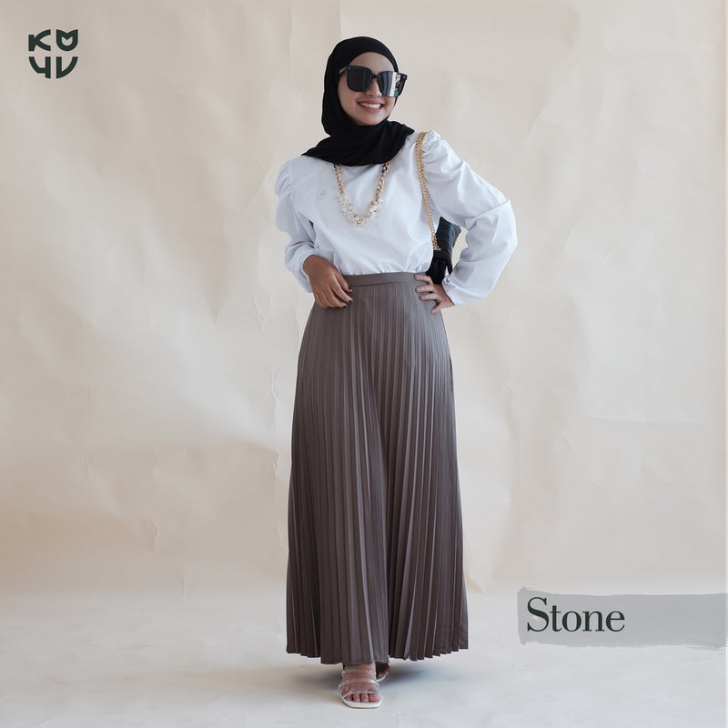 Koyu Hijab Rok Plizket Jersey Premium Skirt Yuna