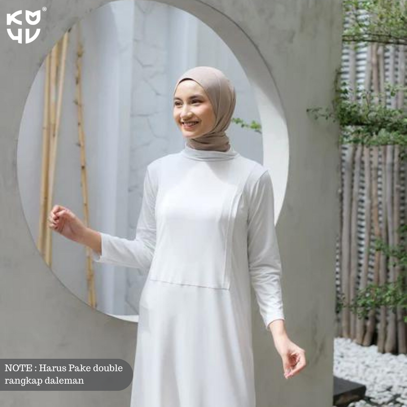 Koyu Hijab Iner Manset Dress Jersey Premium Kalia Busui