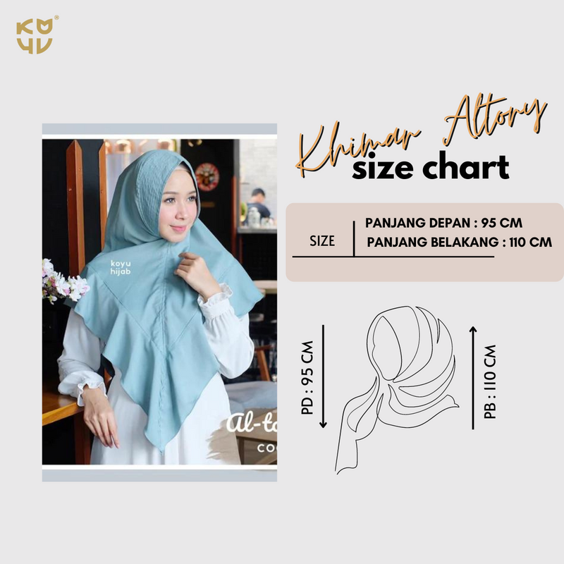 Koyu Hijab Khimar Murah Altory Koyu (Pilih Variasi)