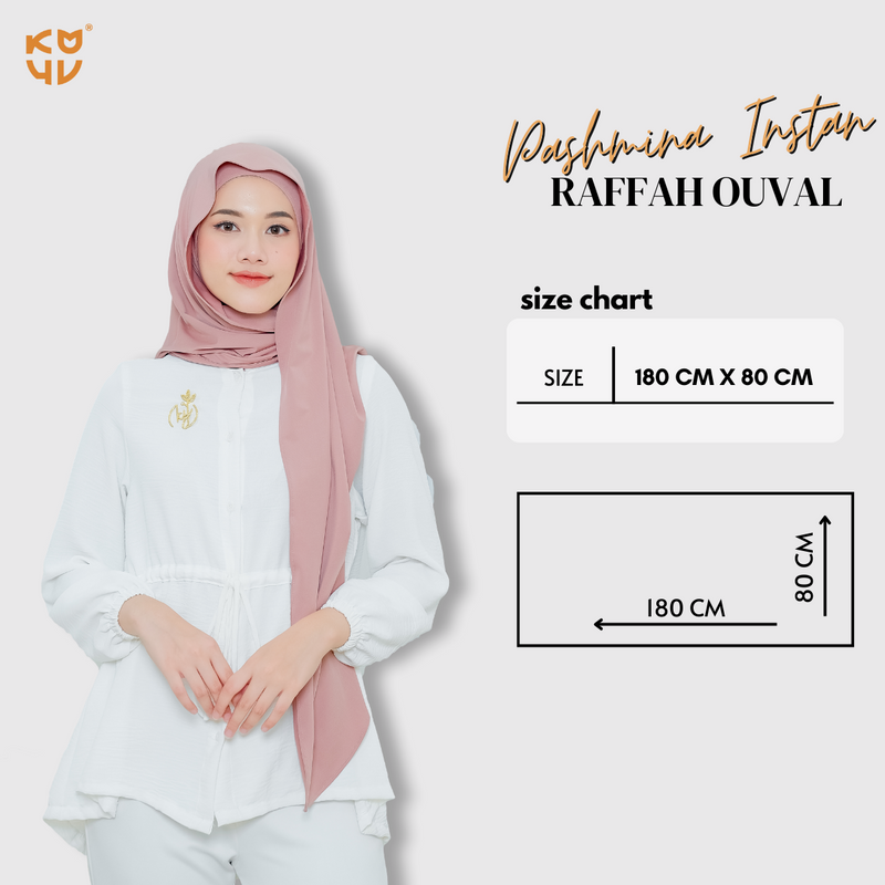 Pashmina Instan RAFFAH OUVAL / Instan JERSEY