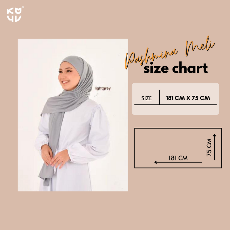 Koyu Hijab Pasmina instant Meli Premium