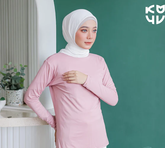 Koyu Hijab Manset Cotray Daleman Baju