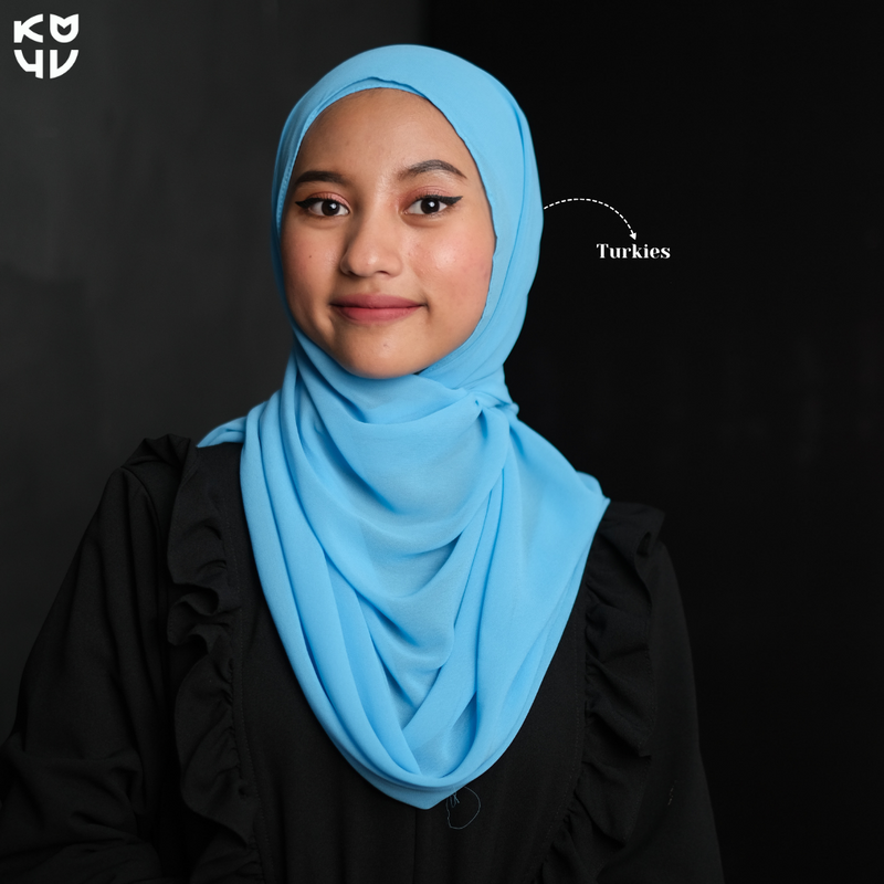 Koyu Hijab Pasmina Ceruti Premium P12 Babydol (Pilih Warna)