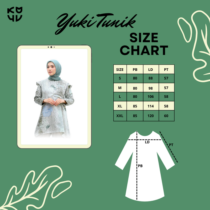 Koyu Hijab Tunik Motif Yuki Mxy