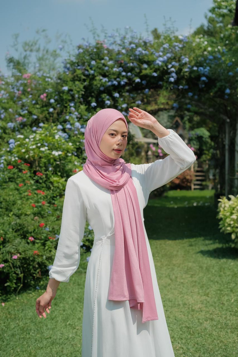 Koyu Hijab Pashmina Kaos Rayon