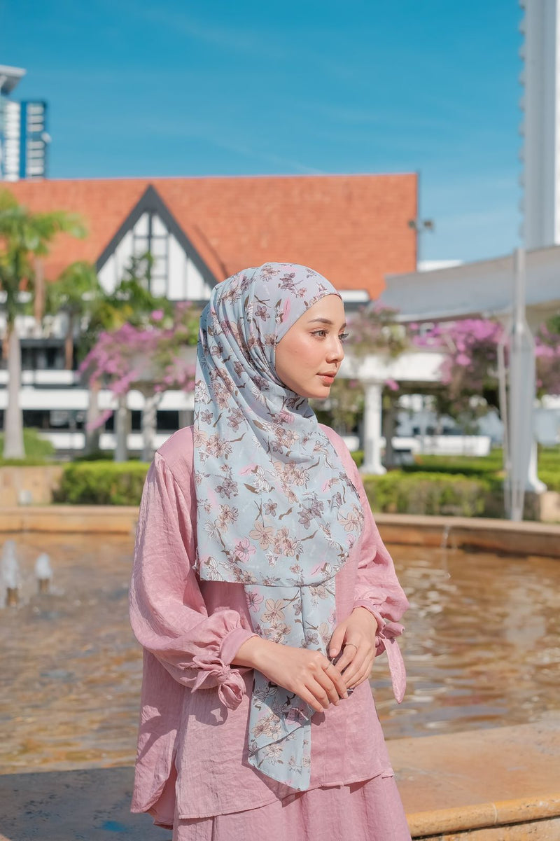 Koyu Hijab Pashmina Set Iner Nania Flowers New Product