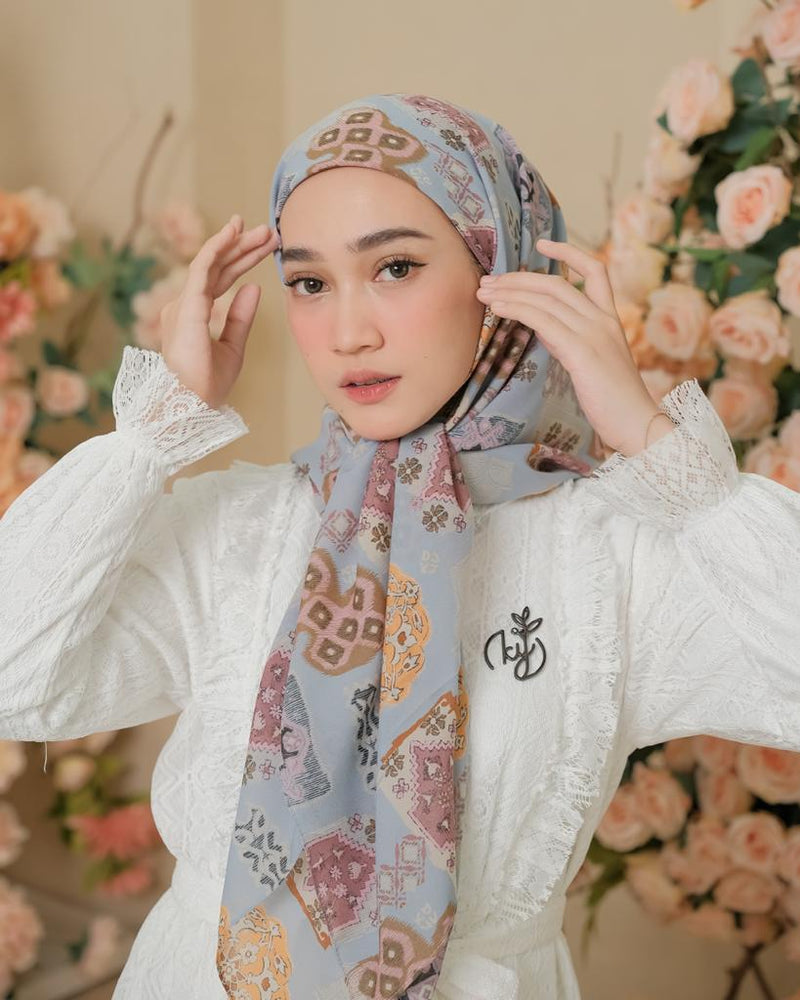 Koyu Hijab Set Iner Maya Segiempat Motif