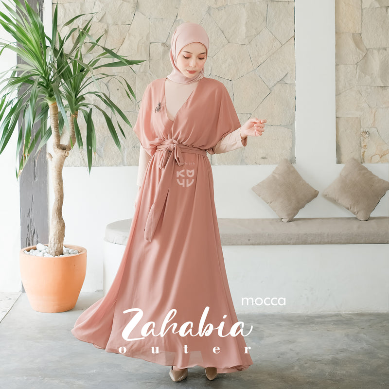 Koyu Hijab Outer Dress Ceruty Armani Premium Zahabia