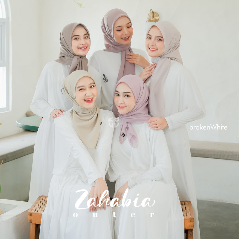 Koyu Hijab Outer Dress Ceruty Armani Premium Zahabia