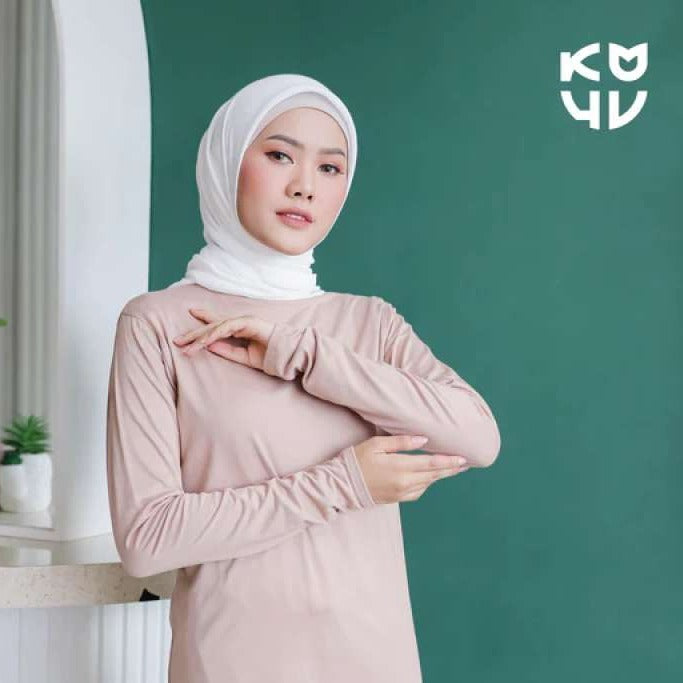 Koyu Hijab Manset Cotray Daleman Baju