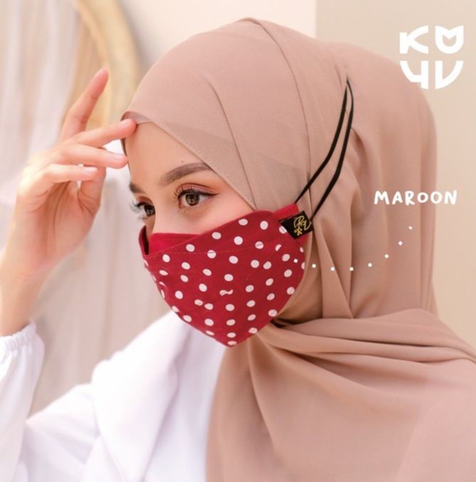 Koyu Hijab Masker 3ply Polkadot Best Seller