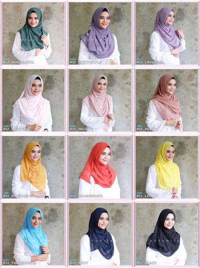 Koyu Hijab Pasmina Part 2 Ceruti Premium Import p12