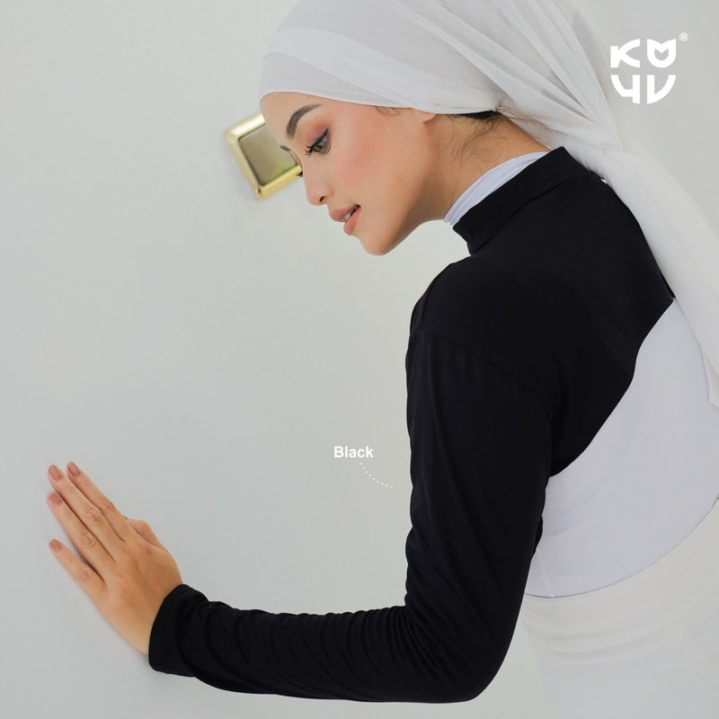 Koyu Hijab Lula Manset Iner Combinasi (Tangan dan Leher)