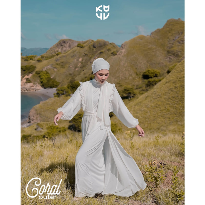 Koyu Hijab Outer Dress Premium Coral