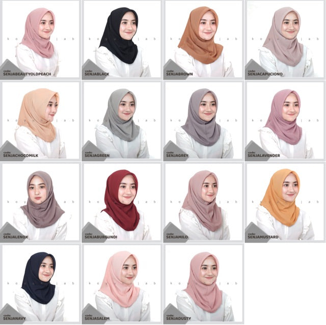 Koyu Hijab Instan Fine Potton Senja Pendek