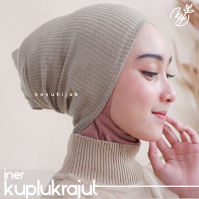 Koyu Hijab Iner Rajut Premium Kupluk Murah