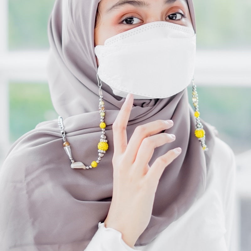 Koyu Hijab Strap/Kalung Masker Handmade