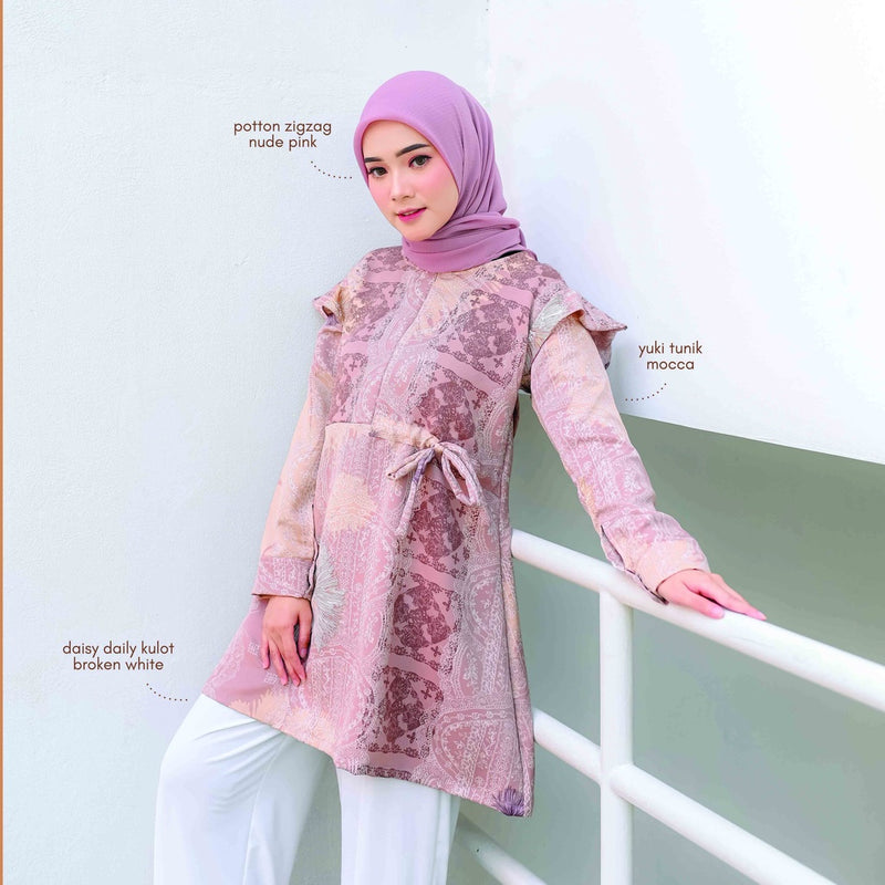 Koyu Hijab Tunik Motif Yuki Mxy