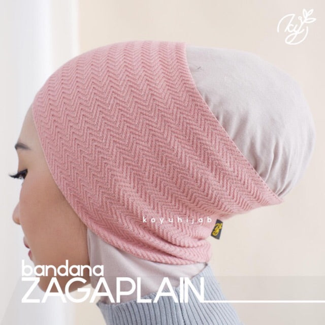 Koyu Hijab Iner Rajut Premium Zagaplain
