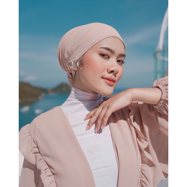 Koyu Hijab Turban Instant / Pasmina Instant Ceruti Turban
