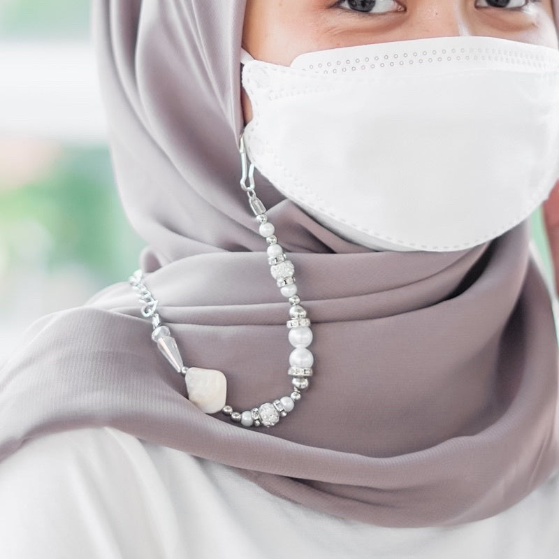 Koyu Hijab Strap/Kalung Masker Handmade