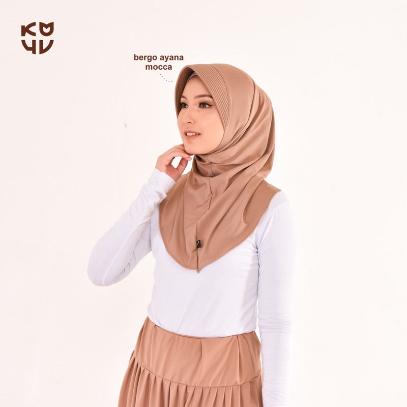 Koyu Hijab Bergo Jersey Premium Sporty Ayana New Product