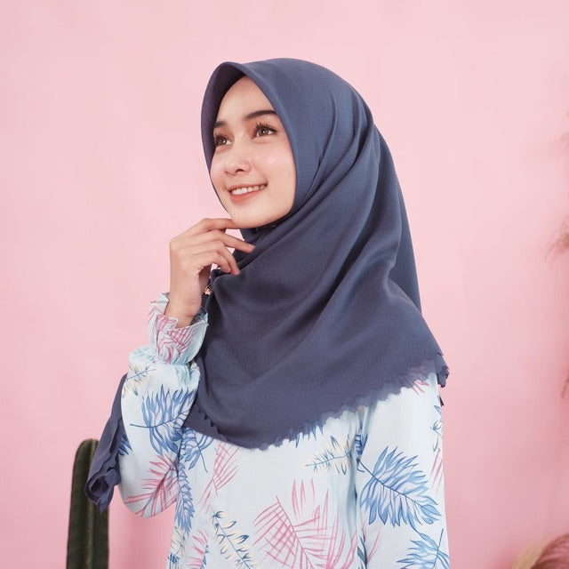 Koyu Hijab Segiempat Pain Voal Venus 120x120 Original Ultrafine