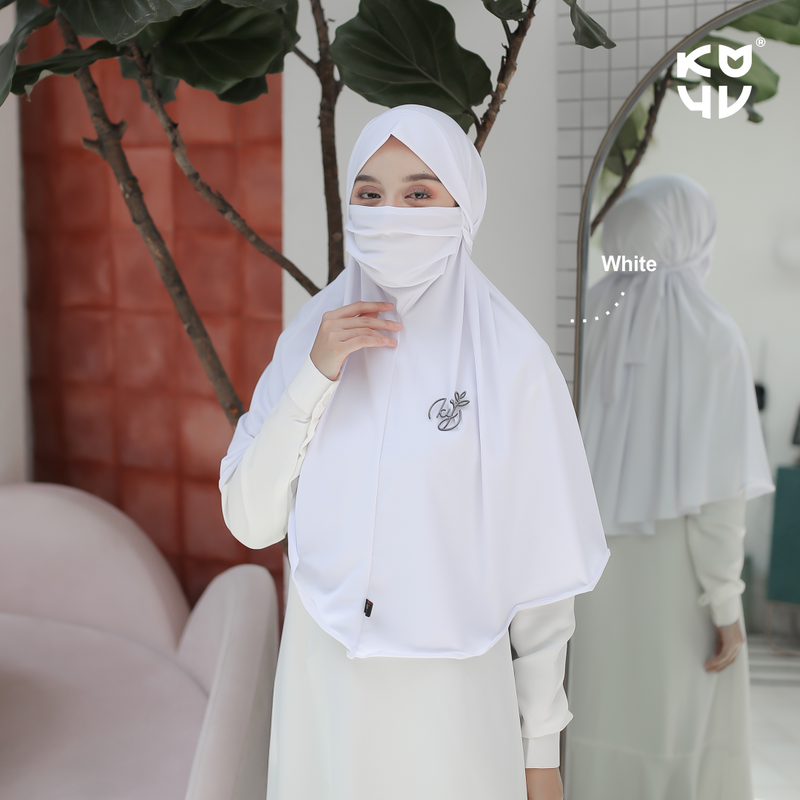 Koyu Hijab Bergo Jersey instan Alana Mask Best Seller