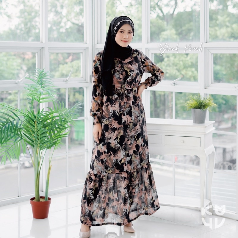 Koyu Hijab Gamis Premium Chiara Dress Ceruti