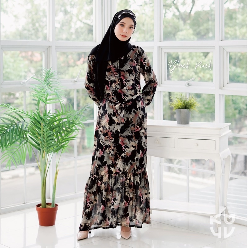 Koyu Hijab Gamis Premium Chiara Dress Ceruti