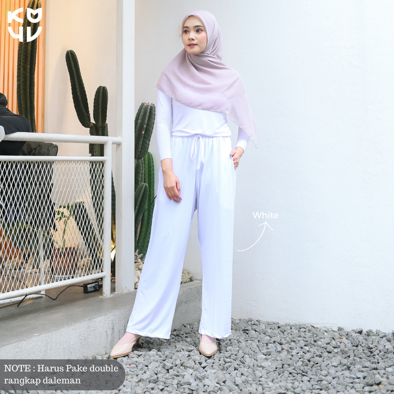 Koyu Hijab Celana Kulot Jersey Premium Daisy Daily