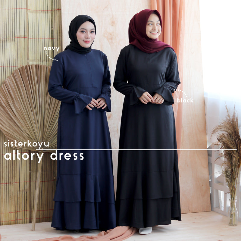Koyu Hijab Gamis Altory (Pilih Warna)