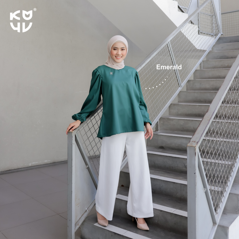 Koyu Hijab Toyobo Shiny Baju Atasan Kamila Top