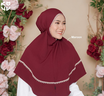 Koyu Hijab Instan Bergo Queen Lace