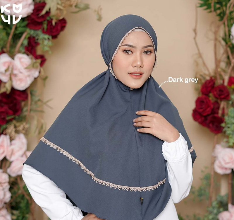 Koyu Hijab Instan Bergo Queen Lace