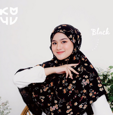 Koyu Hijab Instan Viney Jepang Bergo Premium 2layer Valena