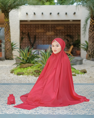 Koyu Hijab Mukena Traveling Plain Serut Koyu