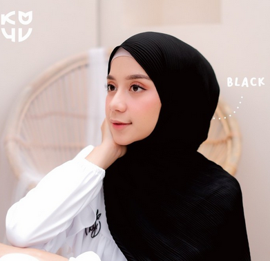 Koyu Hijab Pasmina Plisket Kupu Kupu Premium Import Best seller