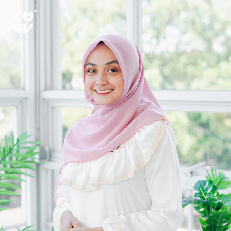 Koyu Hijab Segiempat Potton Lace Part 1