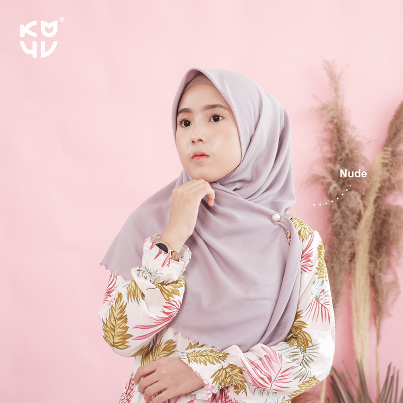 Koyu Hijab Voal Premium Cendana Laser Cutting ( pilih warna)