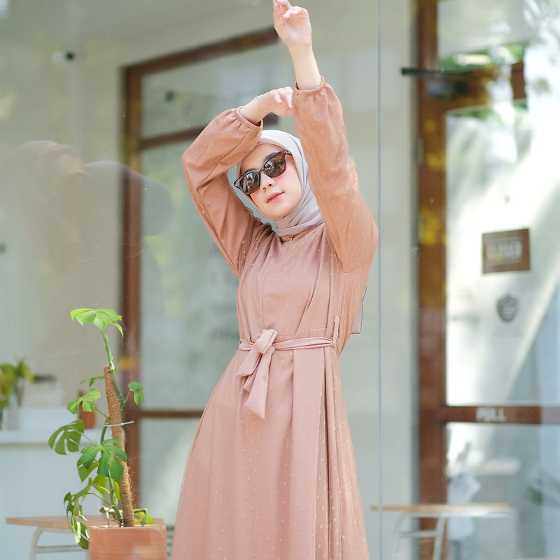 Koyu Hijab  Amaira Dress Lace New Gamis Premium